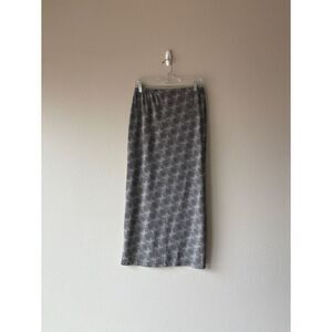 vintage wildlife y2k trippy graphic side slit maxi skirt